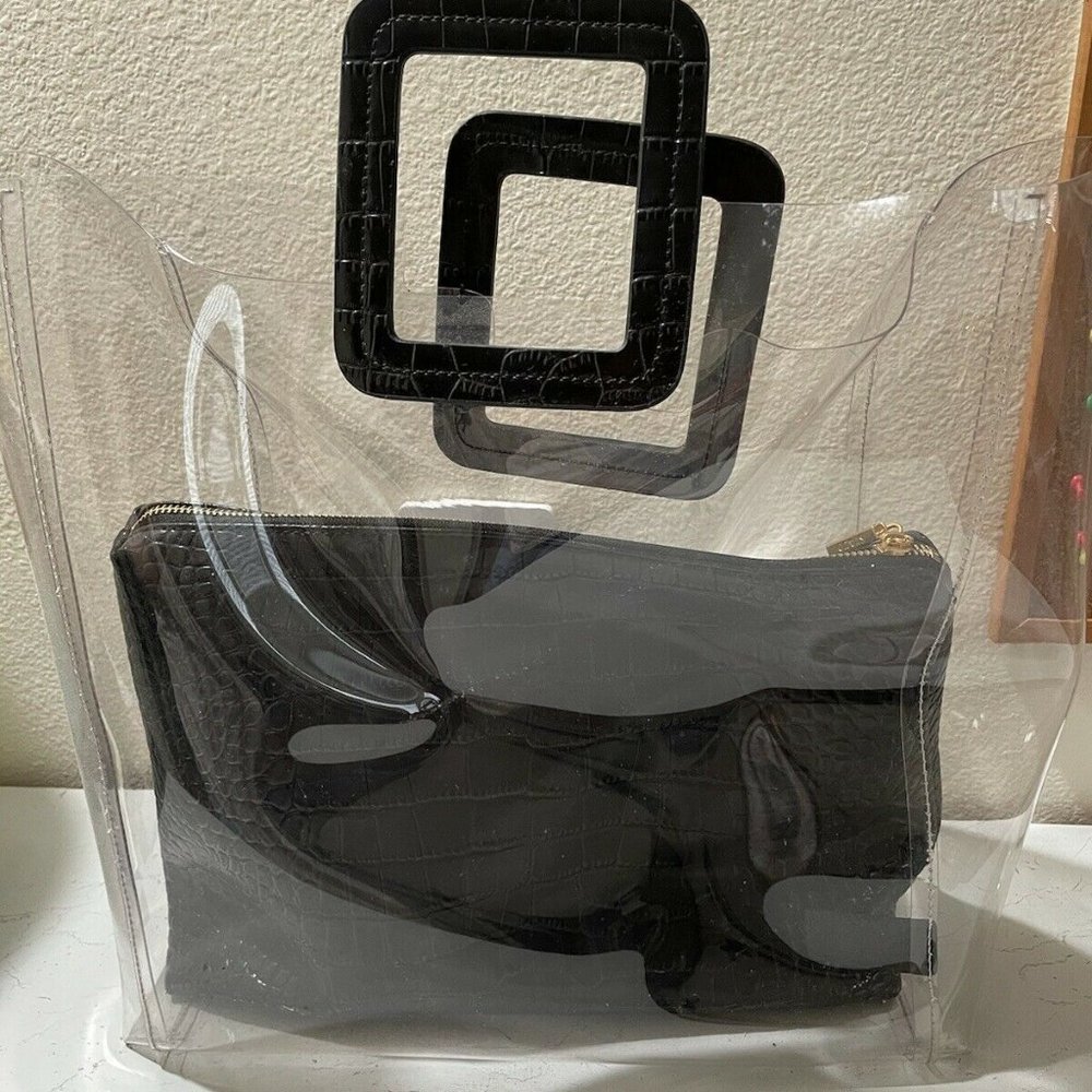 Staud Large Shirley Tote Croc Bag - Picture 2 of 7